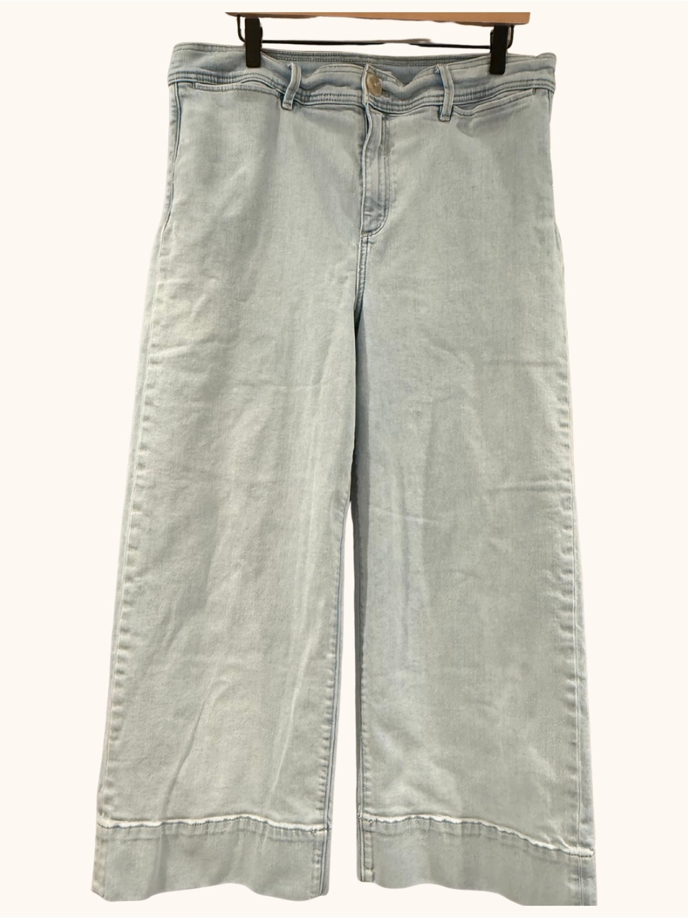 Ann Taylor The Wide Leg Jeans Size 14 Light Wash High Rise